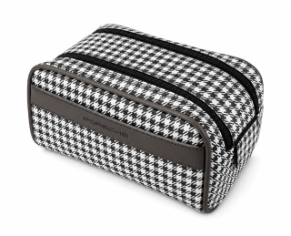 PORSCHE Washbag Pepita Toaletní taška v ikonickém černobílém vzoru