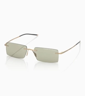 PORSCHE DESIGN P´86018 Sunglasses Liquid Titanium #8 Sluneční brýle bezrámečkové uni v barvě zlaté se světle kouřovými skly