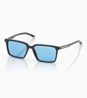 PORSCHE DESIGN P´86024 Sunglasses EDITION A #1 Uni Sluneční brýle nadčasového klasického tvaru černé se světle modrými skly