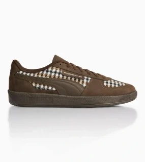 PORSCHE DESIGN 911 Pepita Palermo Sneakers Obuv volnočasová sportovní v retro stylu kostkovaná hnědobílá