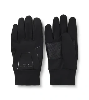 PORSCHE DESIGN Stretch-fabric gloves with leather panel Porsche x BOSS Rukavice pro řidiče látkové sportovního střihu s koženou ochranou dlaně před poškozením v černé